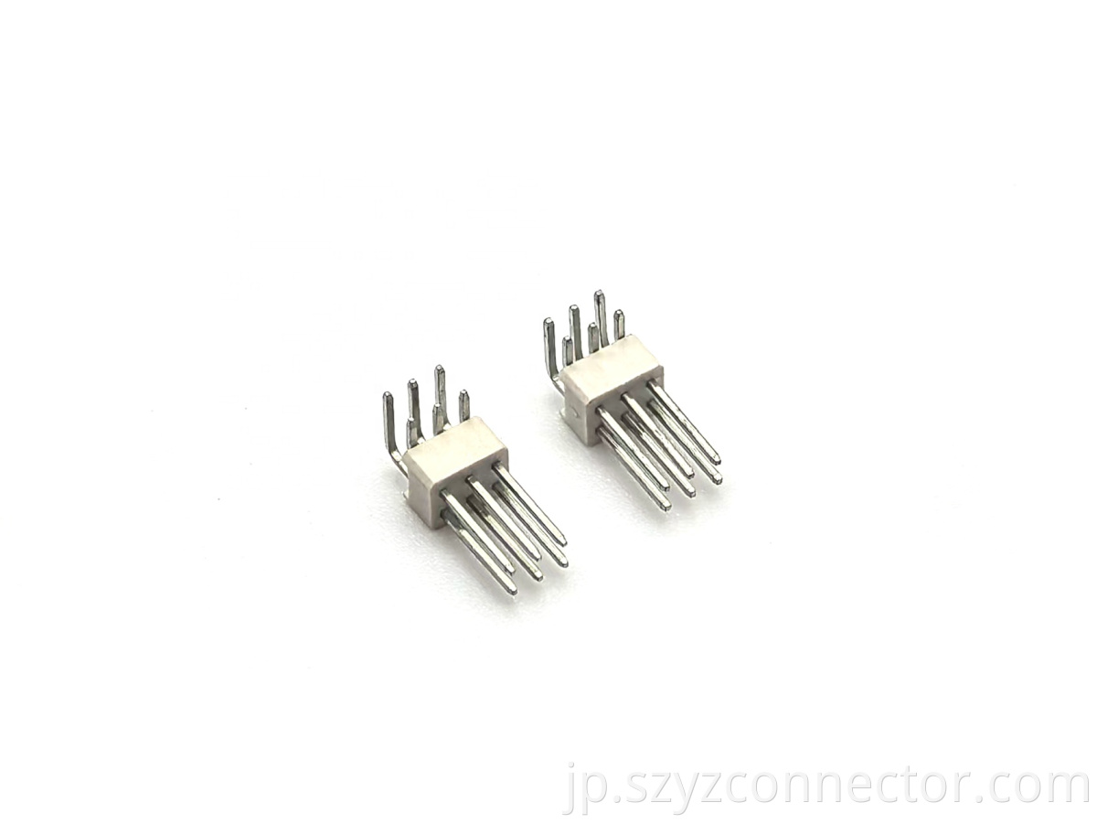 1.5mm Pitch Pin header Connector Dual Row Right Angle SQ0.4mm H2.5mm 2*3P